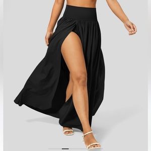 Breezy high waisted maxi skirt with built in shorts